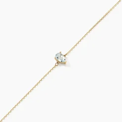 Bracelet Goutte Or Jaune Topaze