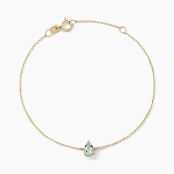 Bracelet Goutte Or Jaune Topaze