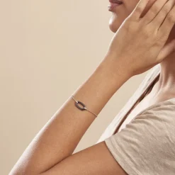Bracelet Greta Argent Blanc Céramique Et Oxyde De Zirconium|Marc Orian Sale