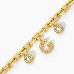 Bracelet Guess G Crystal Acier Jaune Oxyde De Zirconium|GUESS BIJOUX New