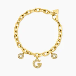 Bracelet Guess G Crystal Acier Jaune Oxyde De Zirconium|GUESS BIJOUX New