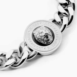 Bracelet Guess Lion King Acier Blanc|GUESS BIJOUX Discount