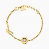 Bracelet Guess Solitaire Acier Jaune Oxyde De Zirconium