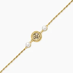 Bracelet Guess Tiny Pearly Acier Jaune Oxyde De Zirconium Perle D'Imitation|GUESS BIJOUX Hot