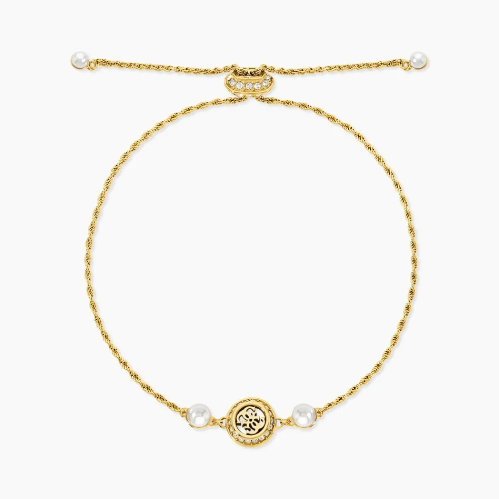 Bracelet Guess Tiny Pearly Acier Jaune Oxyde De Zirconium Perle D'Imitation|GUESS BIJOUX Hot