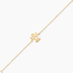 Bracelet Hallie Ange Et Coeur Or Jaune