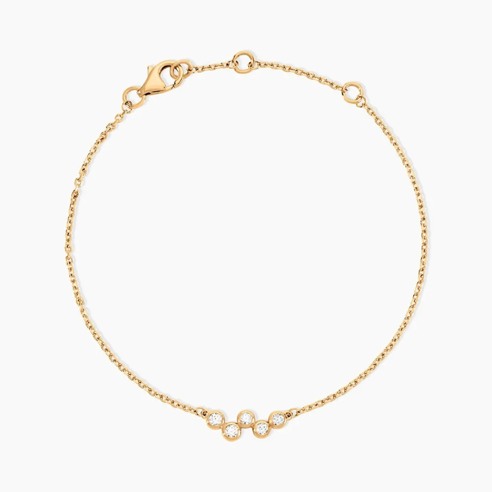 Bracelet Halo Plaqué Or Jaune Oxyde De Zirconium|Marc Orian Discount