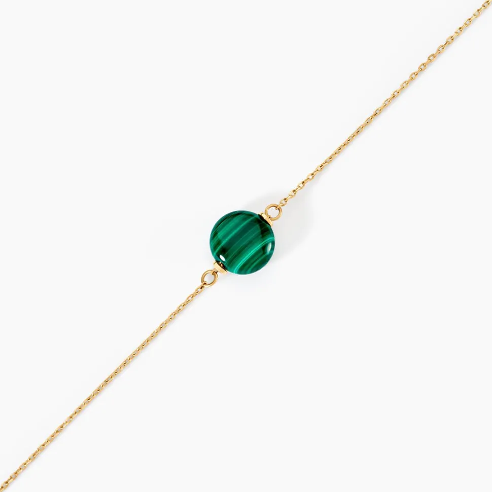 Bracelet Hege Or Jaune Malachite
