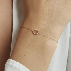 Bracelet Heida Or Jaune Calcédoine
