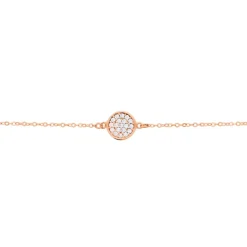 Bracelet Helinie Or Rose Oxyde De Zirconium