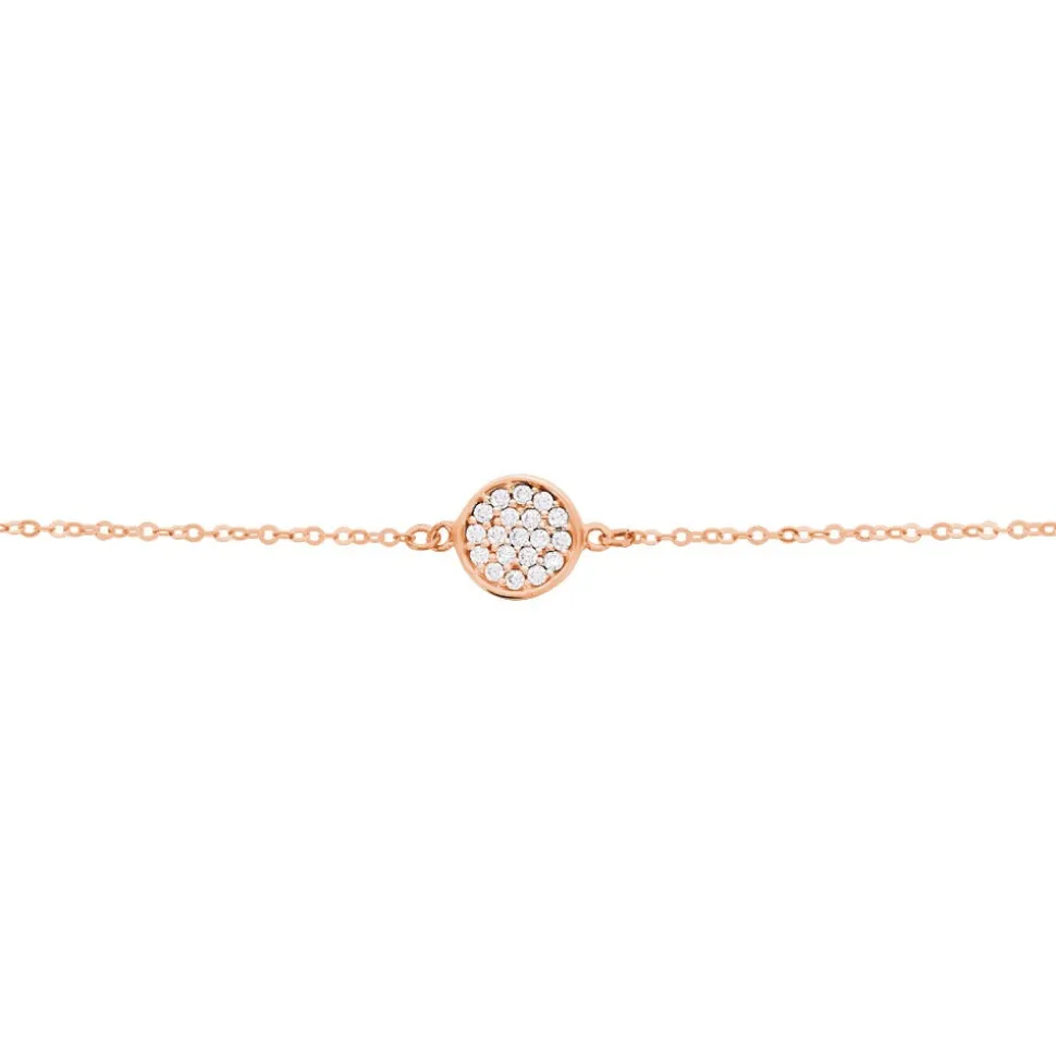 Bracelet Helinie Or Rose Oxyde De Zirconium
