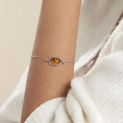Bracelet Hilda Argent Blanc Ambre|Marc Orian Hot