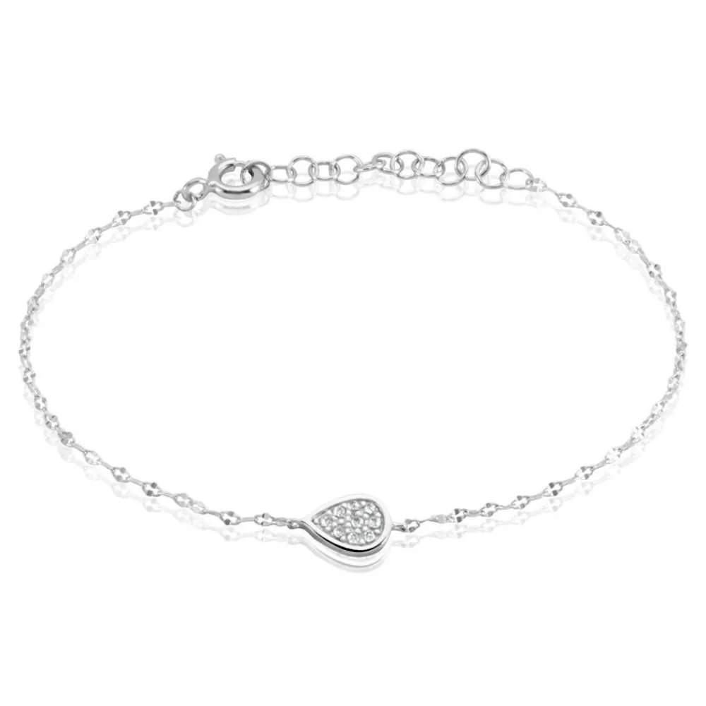 Bracelet Hiram Argent Blanc Oxyde De Zirconium|Marc Orian New