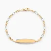 Bracelet Identité Bartolomee Maille Alternee 1/3 Or Bicolore