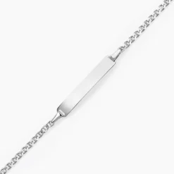 Bracelet Identite Bebe Or Blanc Faniela