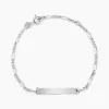 Bracelet Identite Bebe Or Blanc Bartolomee