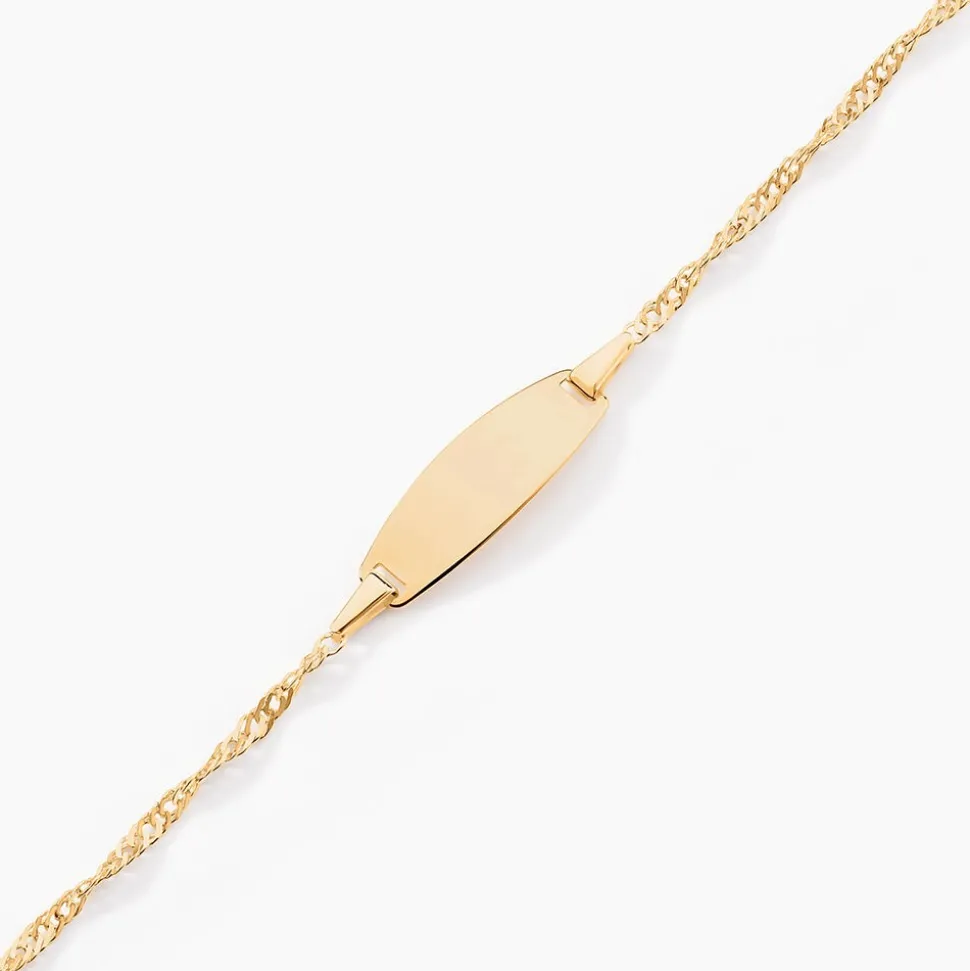 Bracelet Identite Bebe Or Jaune Ericka
