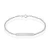 Bracelet Identité Etheline Maille Gourmette Or Blanc