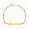 Bracelet Identité Etheline Maille Gourmette Or Jaune