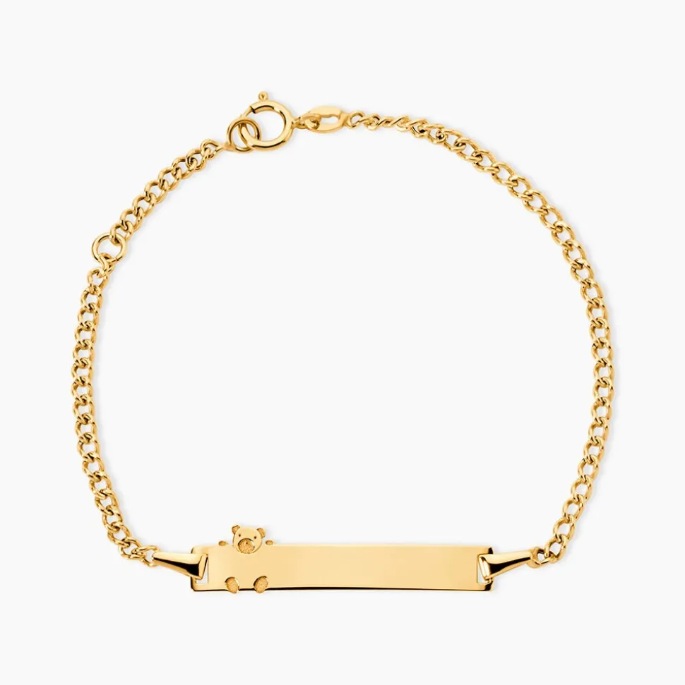 Bracelet Identité Etheline Maille Gourmette Or Jaune