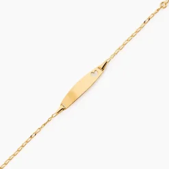 Bracelet Identité Etheline Maille Gourmette Or Jaune