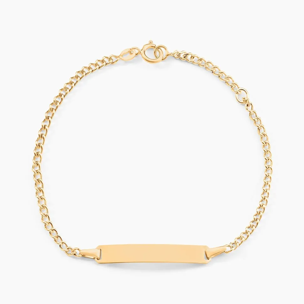Bracelet Identité Etheline Maille Gourmette Or Jaune