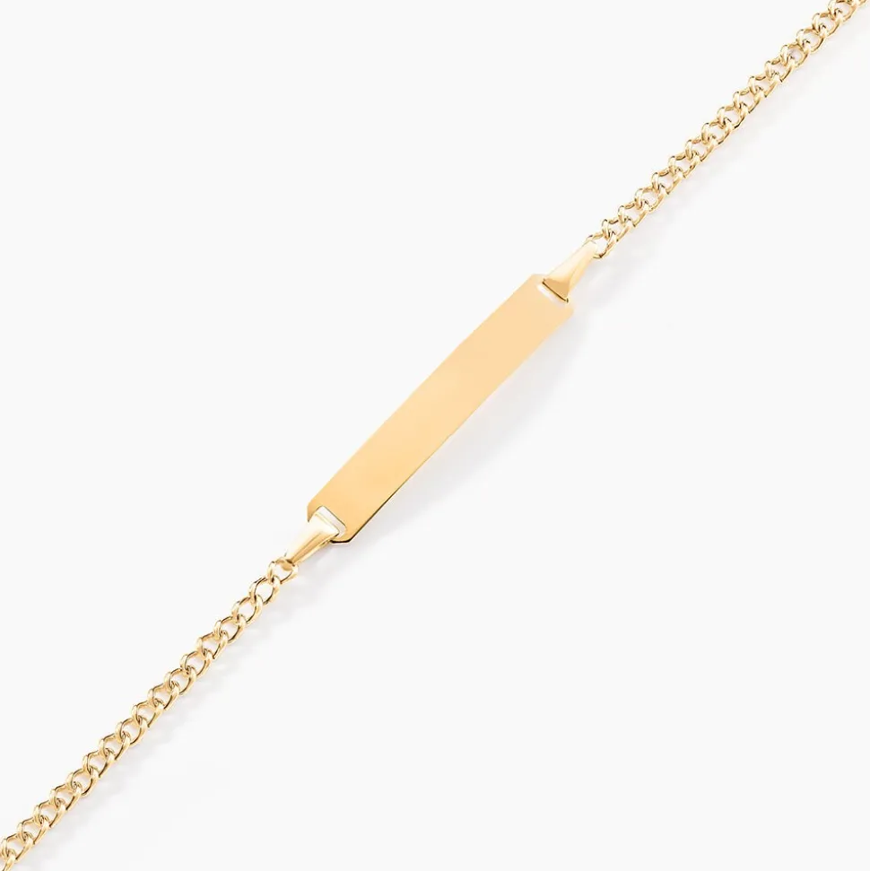 Bracelet Identité Etheline Maille Gourmette Or Jaune