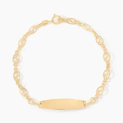 Bracelet Identité Eudoxie Maille Filigrane Or Jaune