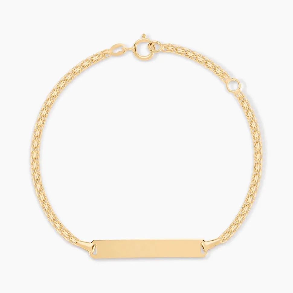 Bracelet Identité Euphenia Maille Bismark Or Jaune