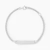 Bracelet Identité Euphenia Maille Bismark Or Blanc