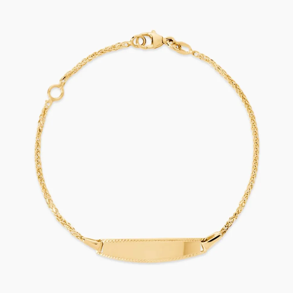 Bracelet Identité Euriel Maille Palmier Or Jaune