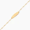 Bracelet Identité Evelina Maille Boule Or Jaune