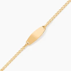 Bracelet Identité Fanelia Maille Marine Or Jaune