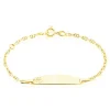 Bracelet Identité Fanelia Maille Marine Or Jaune
