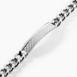 Bracelet Identité Classique Acier Blanc|PHEBUS HIM Hot