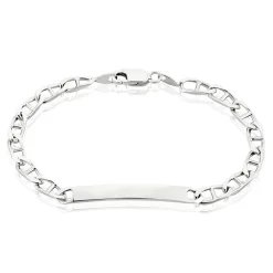 Bracelet Identité Zak Argent Blanc