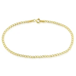 Bracelet Iris Or Jaune Maille Gourmette