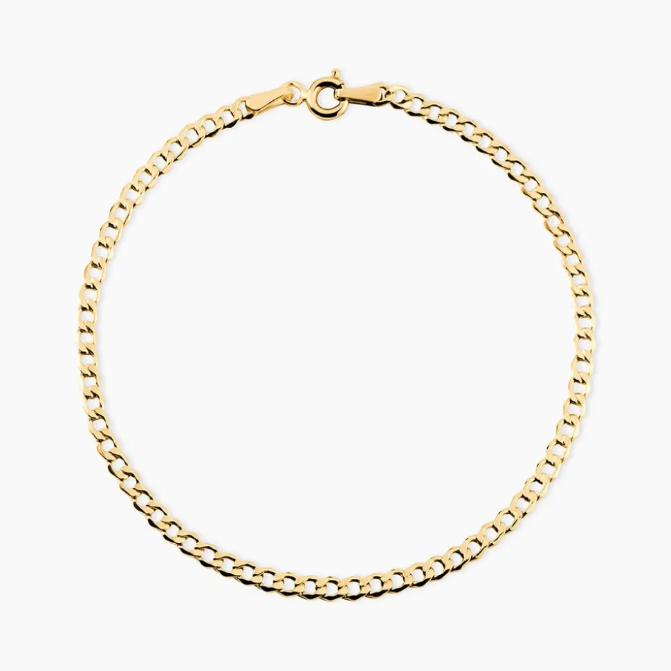 Bracelet Iris Or Jaune Maille Gourmette