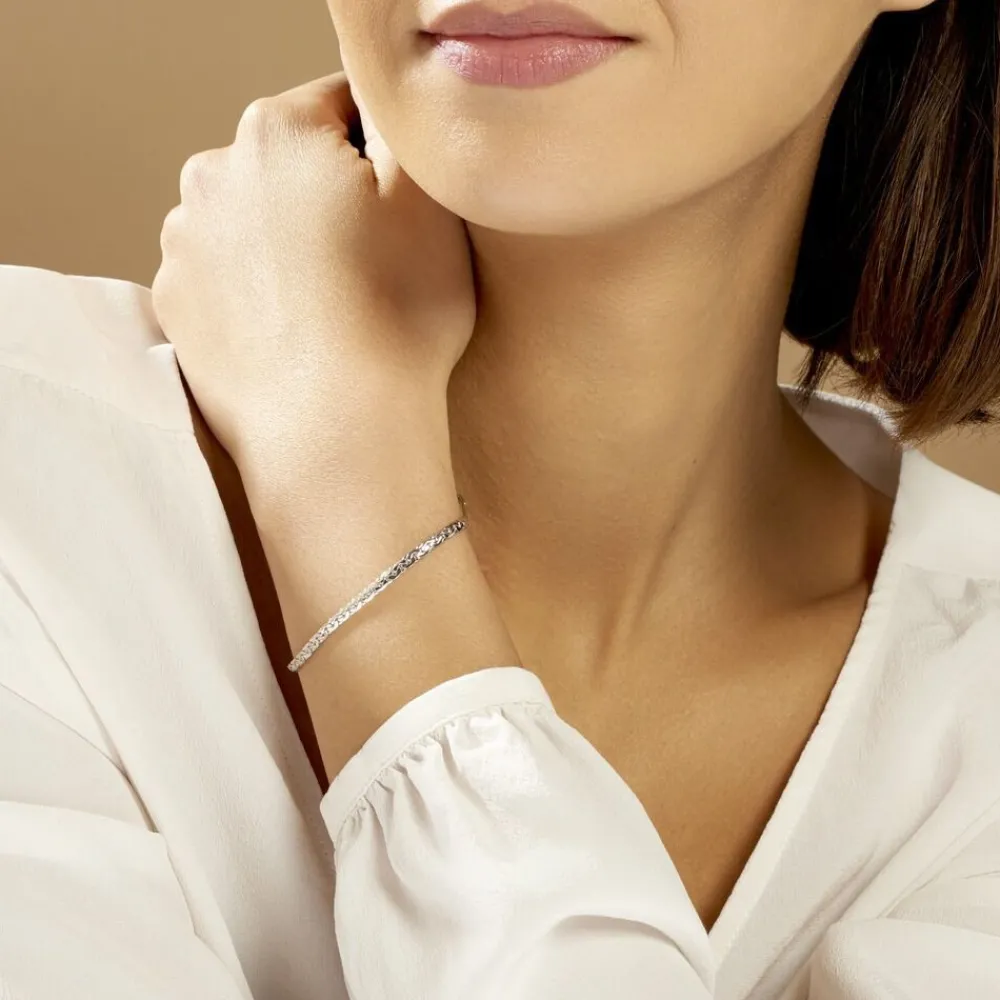 Bracelet Ivy Maille Haricot Or Blanc|Marc Orian New