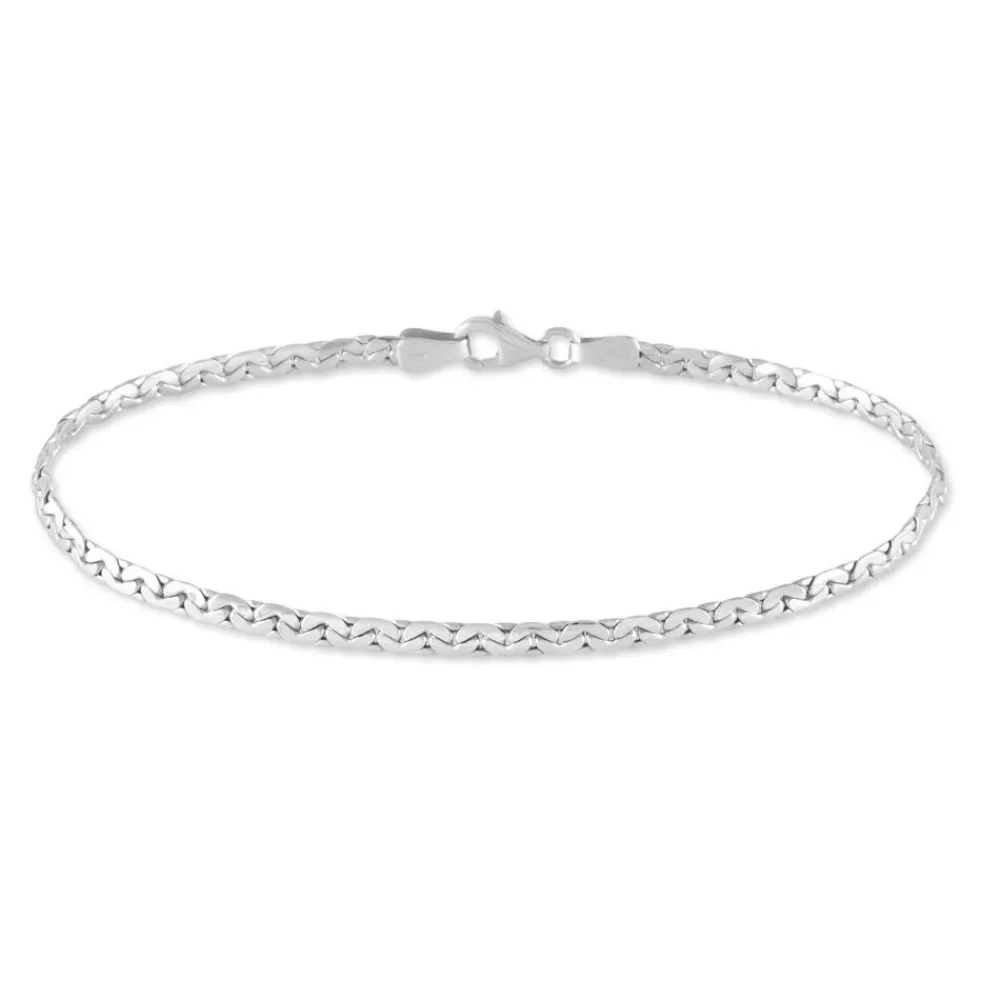 Bracelet Ivy Maille Haricot Or Blanc|Marc Orian New