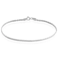 Bracelet Ivy Maille Haricot Or Blanc