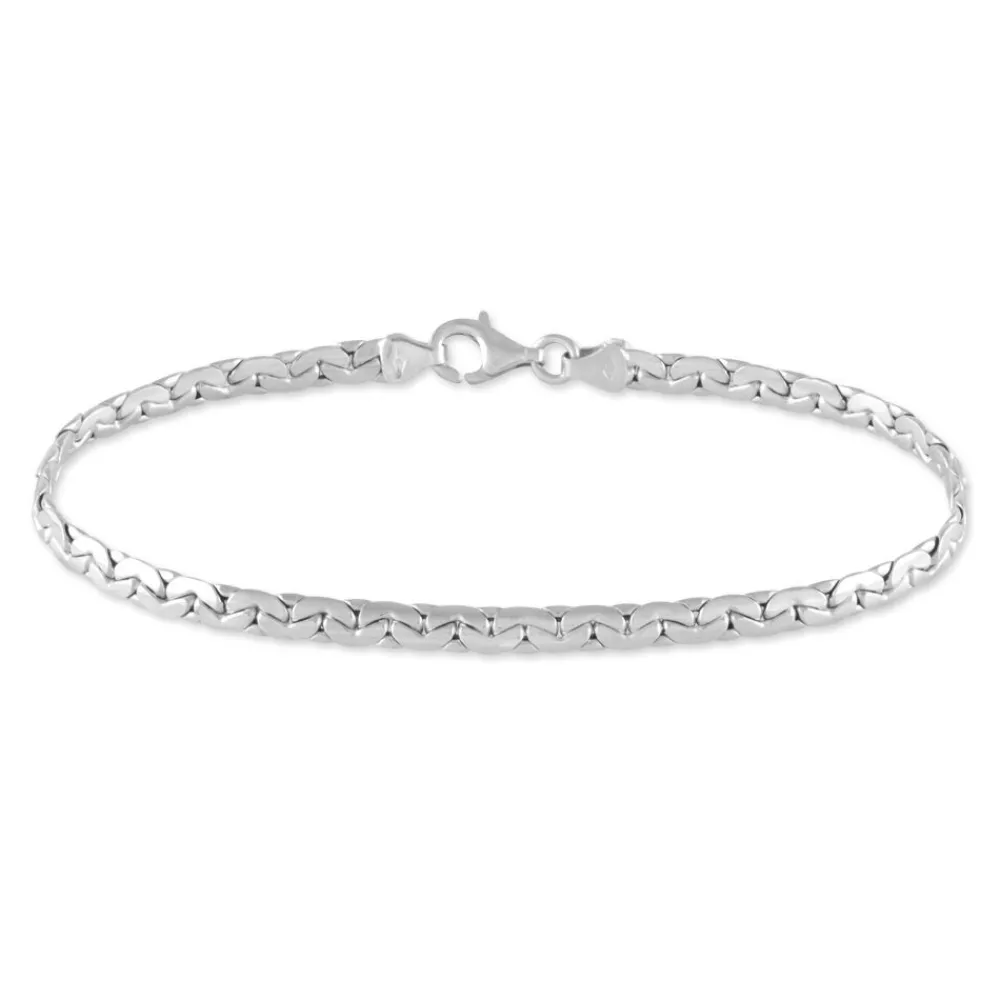Bracelet Ivy Maille Haricot Or Blanc|Marc Orian Best