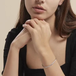 Bracelet Izel Maille Anglaise Or Blanc|Marc Orian