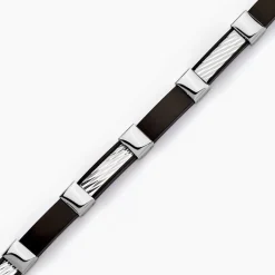 Bracelet Jack Acier Blanc Noir|Marc Orian Discount