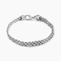 Bracelet Jerry Maille Corde Or Blanc