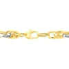 Bracelet Joice Maille Alternée Et Godronne Or Bicolore