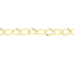 Bracelet Joice Maille Alternée Et Godronne Or Jaune