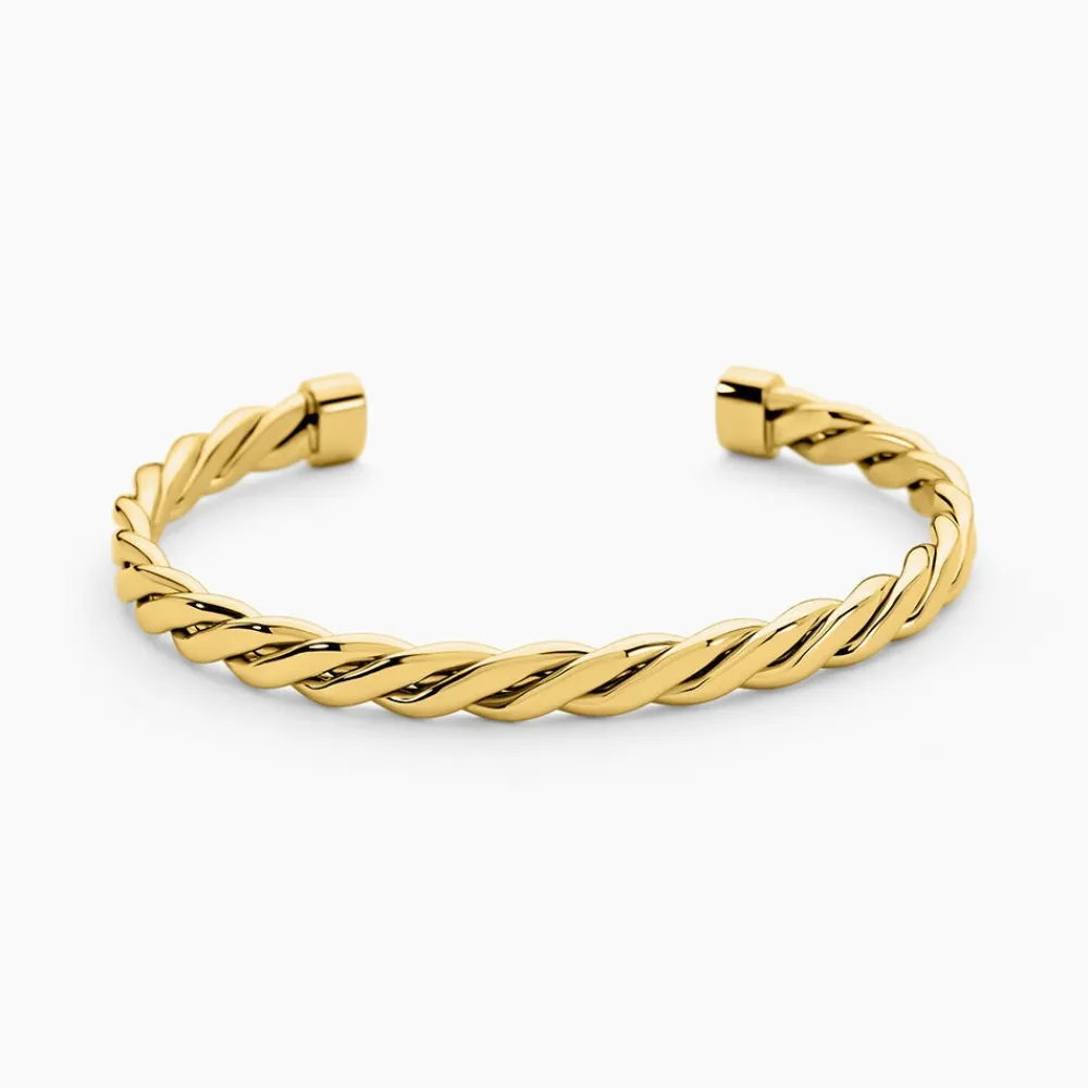 Bracelet Jonc Acier Dore Alexandru|Marc Orian Clearance