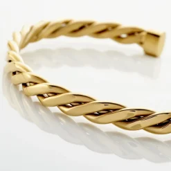 Bracelet Jonc Acier Dore Alexandru|Marc Orian Clearance