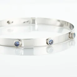 Bracelet Jonc Aleksandra Argent Blanc Oxyde De Zirconium